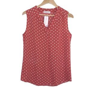 NWT Jon & Anna coral white dotted sleeveless top